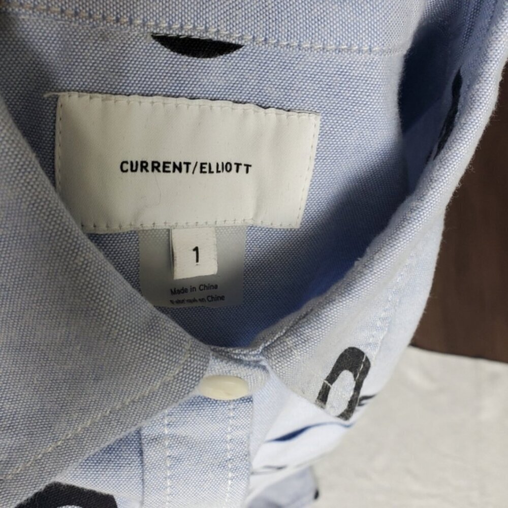 Current/Elliott Love Letter Button Down Shirt Size 1 (US 4) - Picture 7 of 9